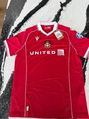 Men’s Red Football Jersey with White Trim by Macron